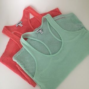 Express Mesh Back Tanks (2) sz XS